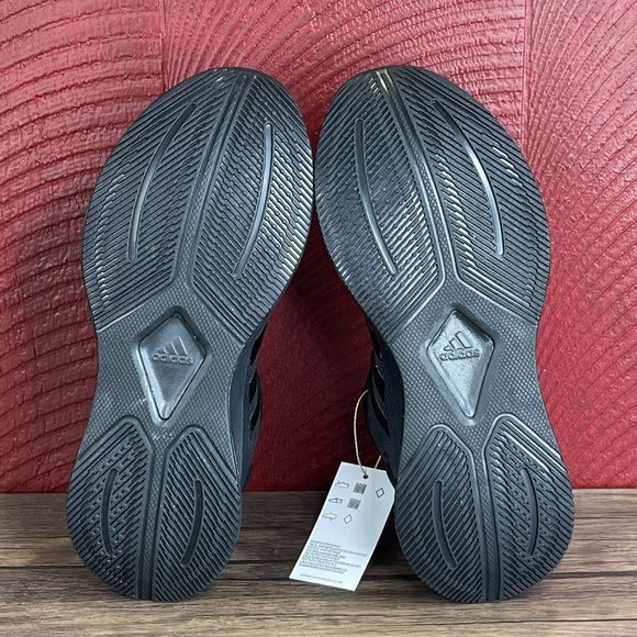 Adidas Duramo 10 GX0711 Running Shoes Black‎ & Iron Metallic Womens Sz 8.5 NEW - Picture 8 of 9